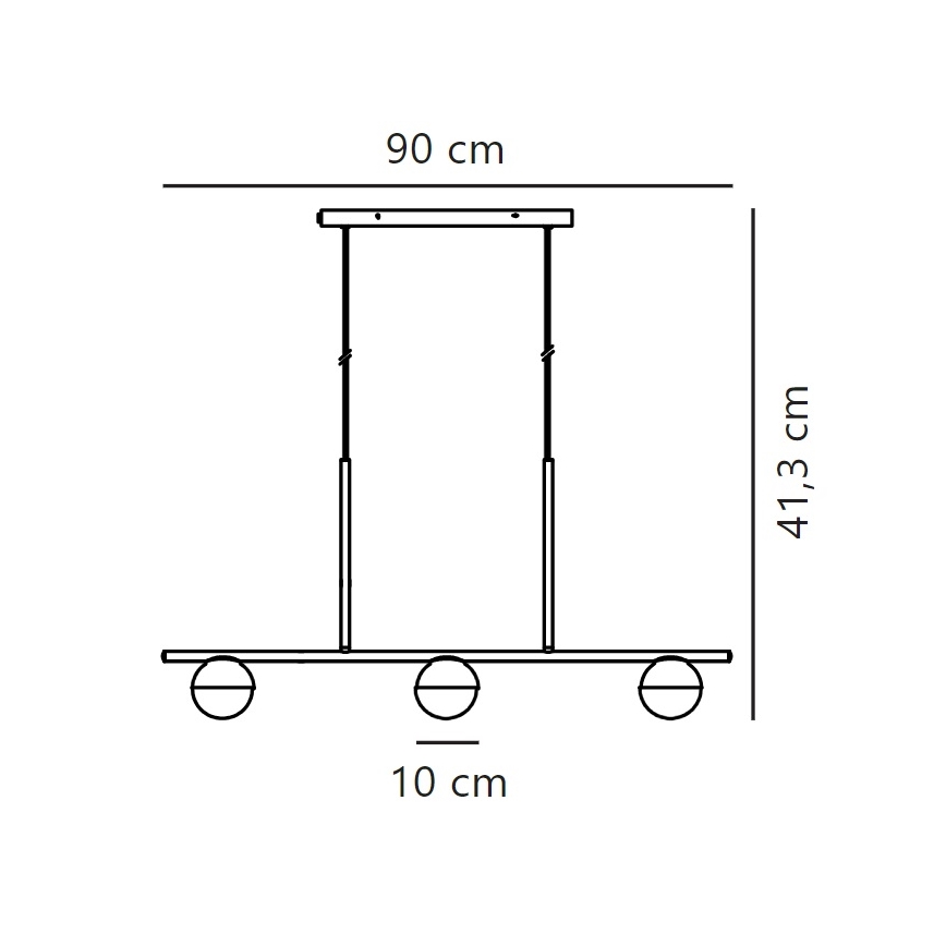 Nordlux - Ljuskrona med textilsladd CONTINA 3xG9/5W/230V mässing