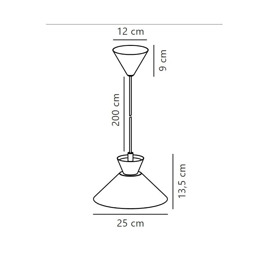 Nordlux - Ljuskrona med textilsladd DIAL 1xE27/40W/230V diameter 25 cm vit