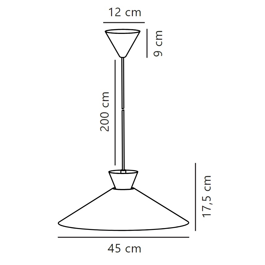 Nordlux - Ljuskrona med textilsladd DIAL 1xE27/40W/230V diameter 45 cm grå