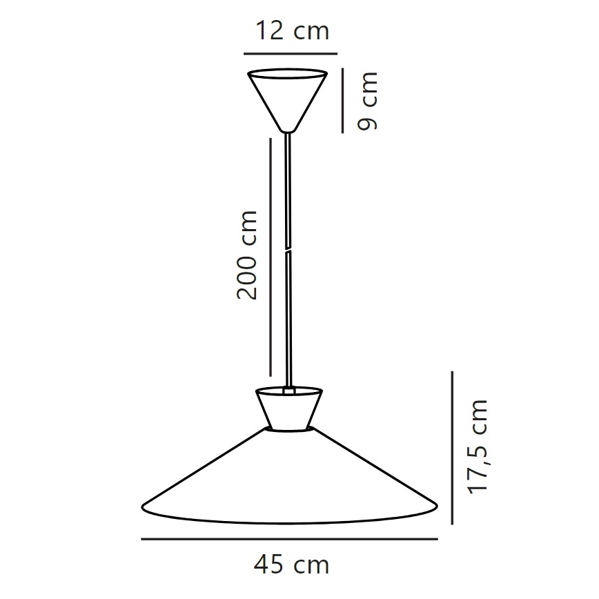 Nordlux - Ljuskrona med textilsladd DIAL 1xE27/40W/230V diameter 45 cm gul