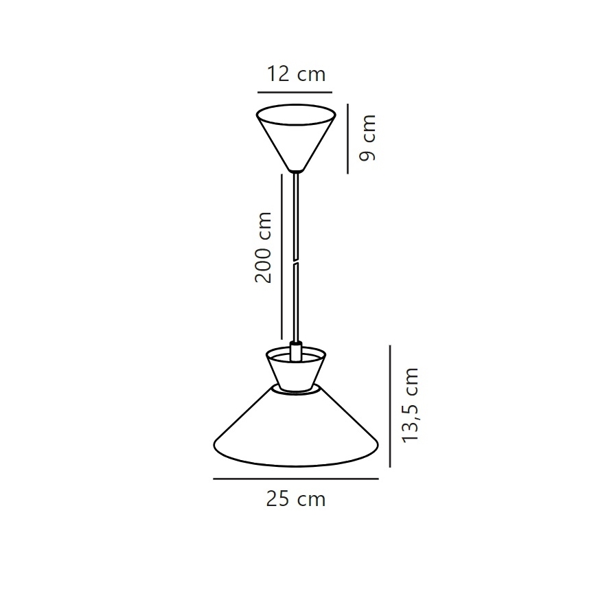 Nordlux - Ljuskrona med textilsladd DIAL 1xE27/40W/230V diameter 25 cm grå