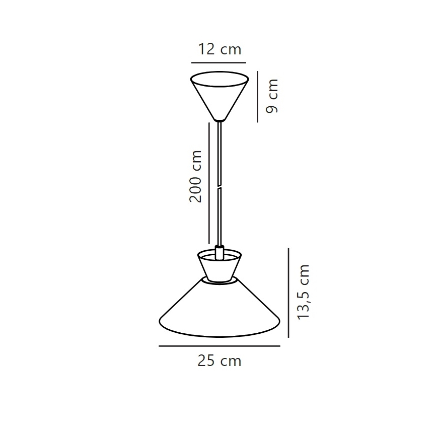 Nordlux - Ljuskrona med textilsladd DIAL 1xE27/40W/230V diameter 25 cm svart