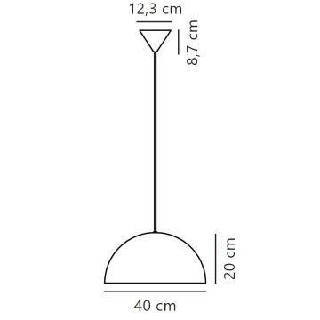 Nordlux - Ljuskrona med textilsladd ELLEN 1xE27/40W/230V