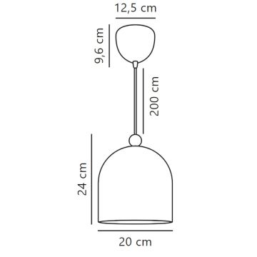 Nordlux - Ljuskrona med textilsladd GASTON 1xE27/40W/230V grön/vit