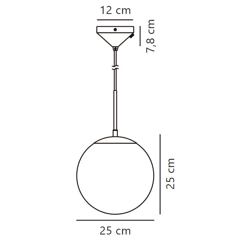 Nordlux - Ljuskrona med textilsladd GRANT 1xE14/25W/230V diameter 25 cm