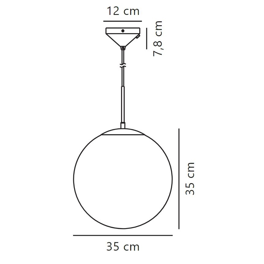 Nordlux - Ljuskrona med textilsladd GRANT 1xE27/25W/230V diameter 35 cm