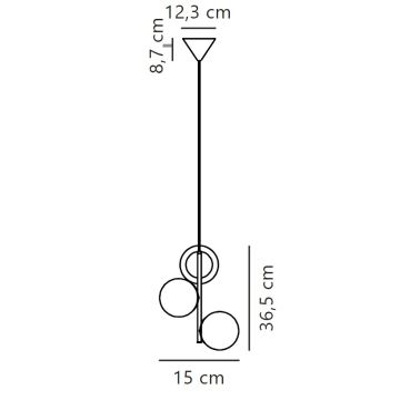 Nordlux - Ljuskrona med textilsladd LILLY 3xE14/40W/230V guld