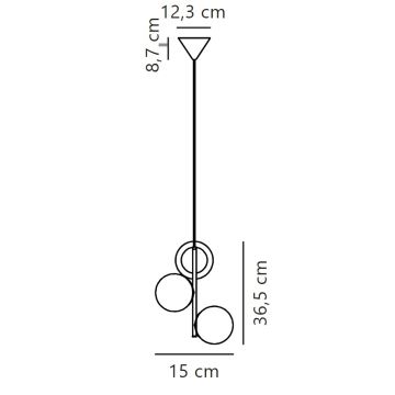 Nordlux - Ljuskrona med textilsladd LILLY 3xE14/40W/230V svart