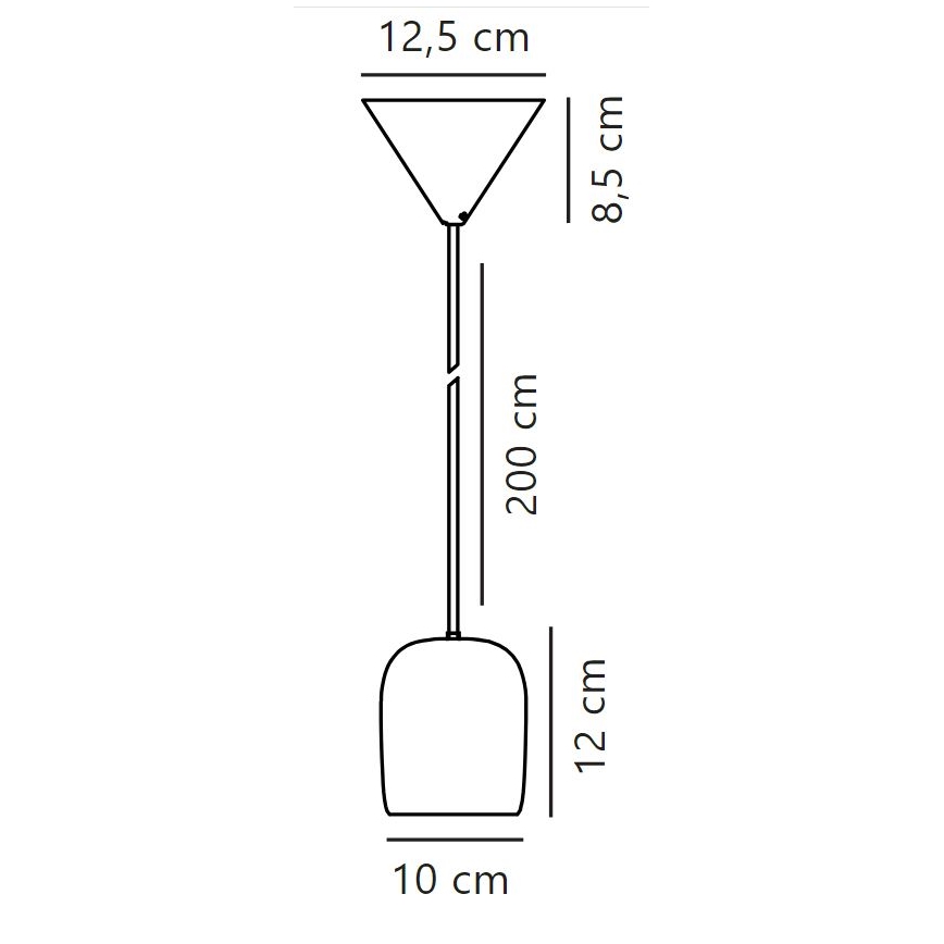 Nordlux - Ljuskrona med textilsladd NOTTI 1xE27/25W/230V grå