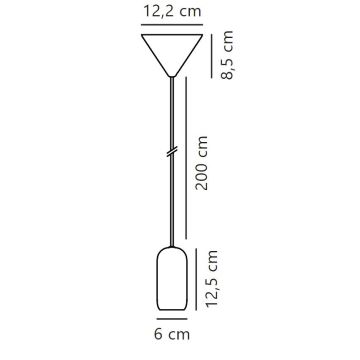 Nordlux - Ljuskrona med textilsladd NOTTI 1xE27/40W/230V grå