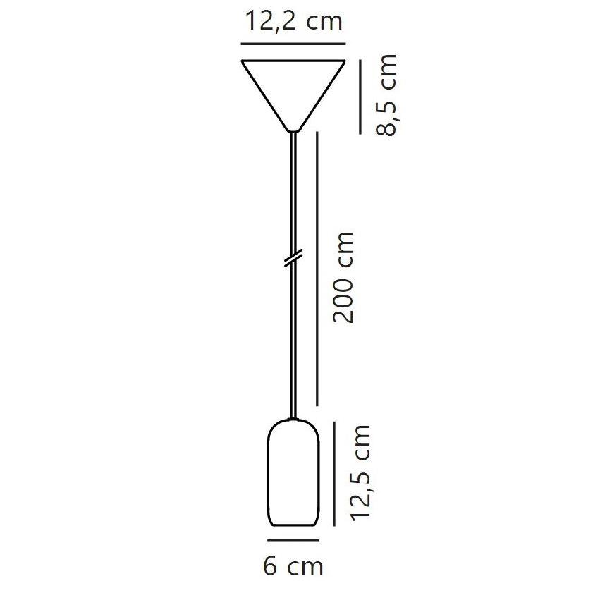 Nordlux - Ljuskrona med textilsladd NOTTI 1xE27/40W/230V grå