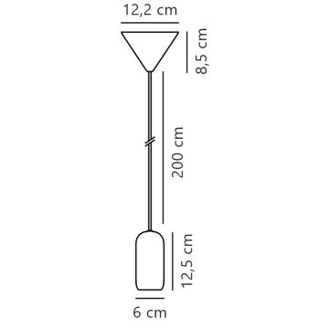 Nordlux - Ljuskrona med textilsladd NOTTI 1xE27/40W/230V svart