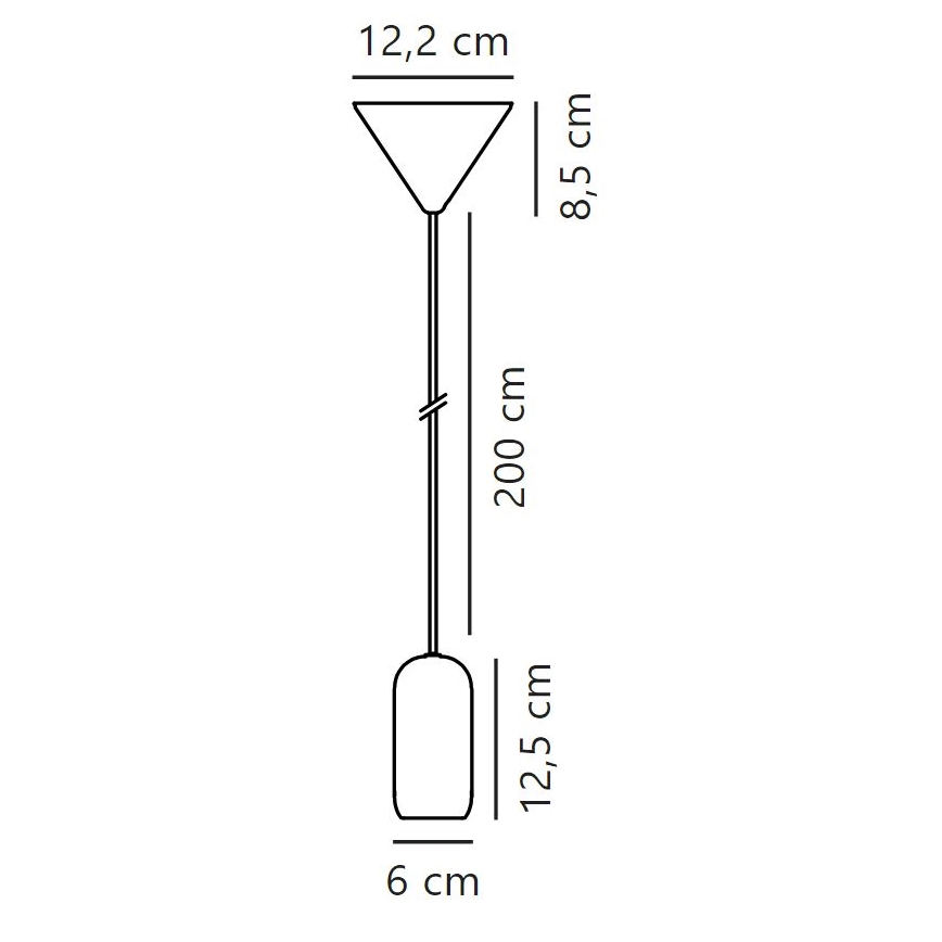 Nordlux - Ljuskrona med textilsladd NOTTI 1xE27/40W/230V svart