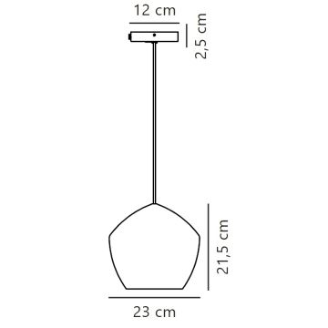 Nordlux - Ljuskrona med textilsladd ORBIFORM 1xE27/40W/230V svart/grå