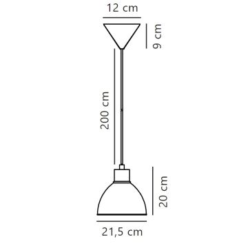 Nordlux - Ljuskrona med textilsladd POP 1xE27/40W/230V antracit