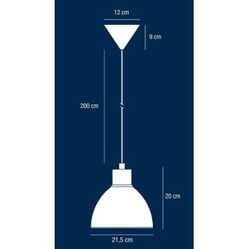 Nordlux - Ljuskrona med textilsladd POP 1xE27/40W/230V svart/guld