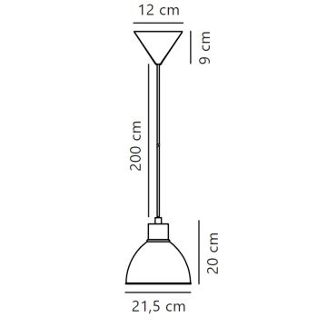 Nordlux - Ljuskrona med textilsladd POP 1xE27/40W/230V vit