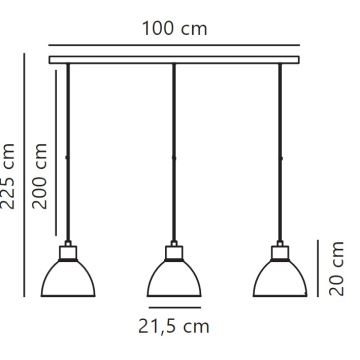 Nordlux - Ljuskrona med textilsladd POP 3xE27/40W/230V svart/guld