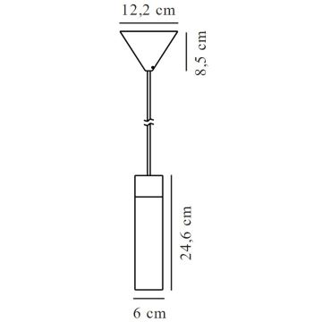 Nordlux - Ljuskrona med textilsladd TILO 1xGU10/15W/230V svart