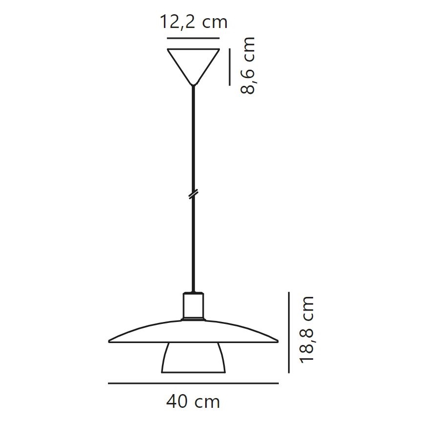 Nordlux - Ljuskrona med textilsladd VERONA 1xE27/40W/230V