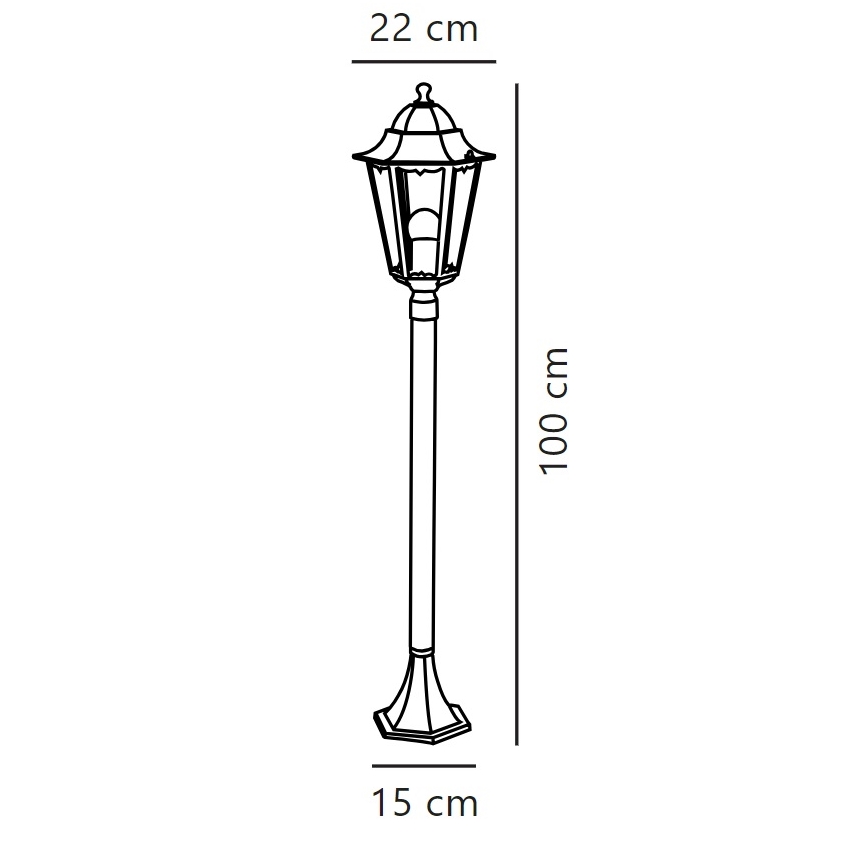 Nordlux - Utomhuslampa CARDIFF 1xE27/60W/230V IP44