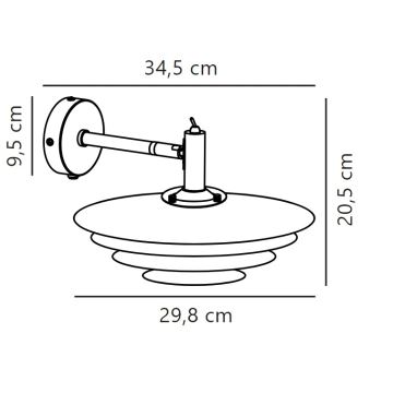 Nordlux - Vägglampa BRETAGNE 1xG9/25W/230V antracit