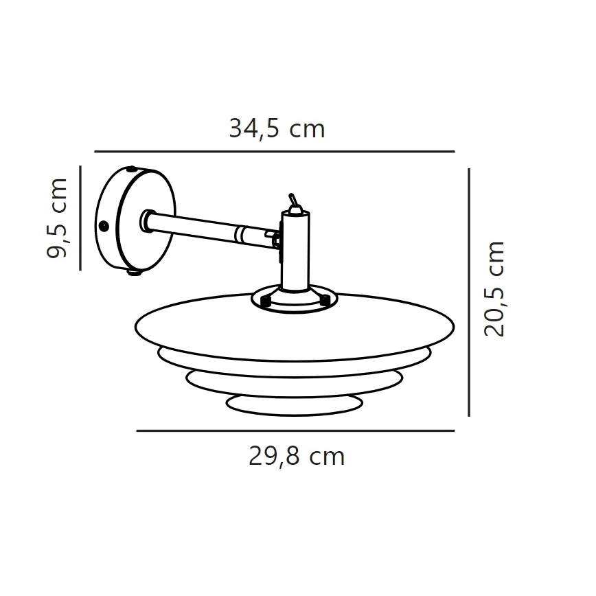 Nordlux - Vägglampa BRETAGNE 1xG9/25W/230V antracit