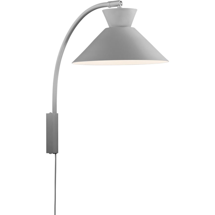 Nordlux - Vägglampa DIAL 1xE27/40W/230V grå