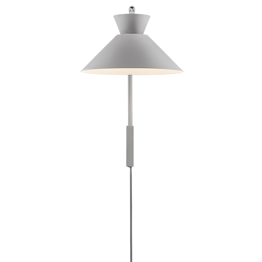 Nordlux - Vägglampa DIAL 1xE27/40W/230V grå