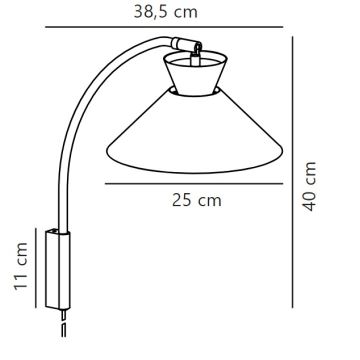 Nordlux - Vägglampa DIAL 1xE27/40W/230V grå