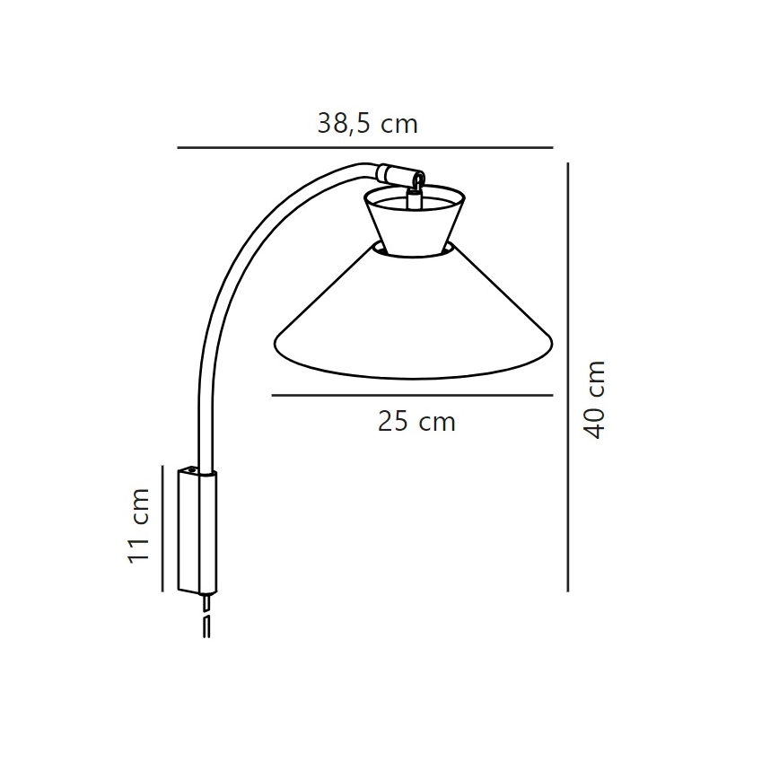 Nordlux - Vägglampa DIAL 1xE27/40W/230V grå