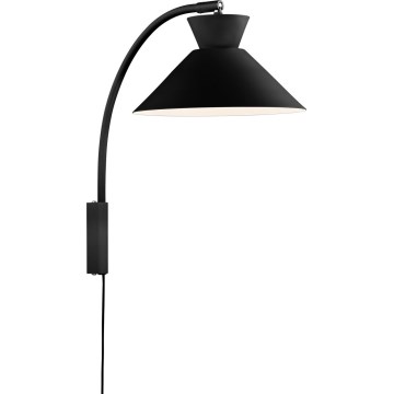 Nordlux - Vägglampa DIAL 1xE27/40W/230V svart