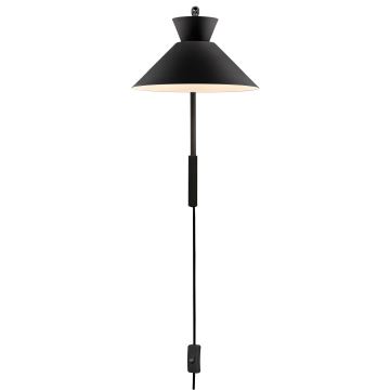 Nordlux - Vägglampa DIAL 1xE27/40W/230V svart