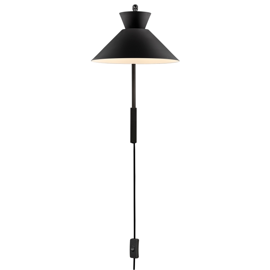 Nordlux - Vägglampa DIAL 1xE27/40W/230V svart