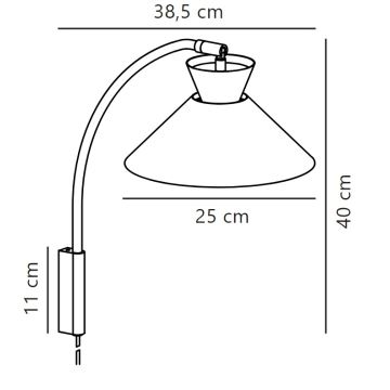 Nordlux - Vägglampa DIAL 1xE27/40W/230V svart