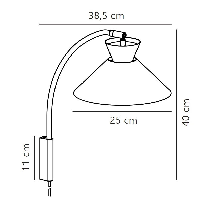 Nordlux - Vägglampa DIAL 1xE27/40W/230V svart