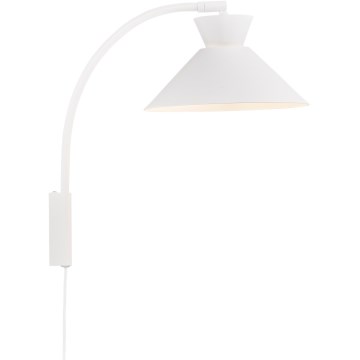 Nordlux - Vägglampa DIAL 1xE27/40W/230V vit