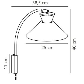 Nordlux - Vägglampa DIAL 1xE27/40W/230V vit