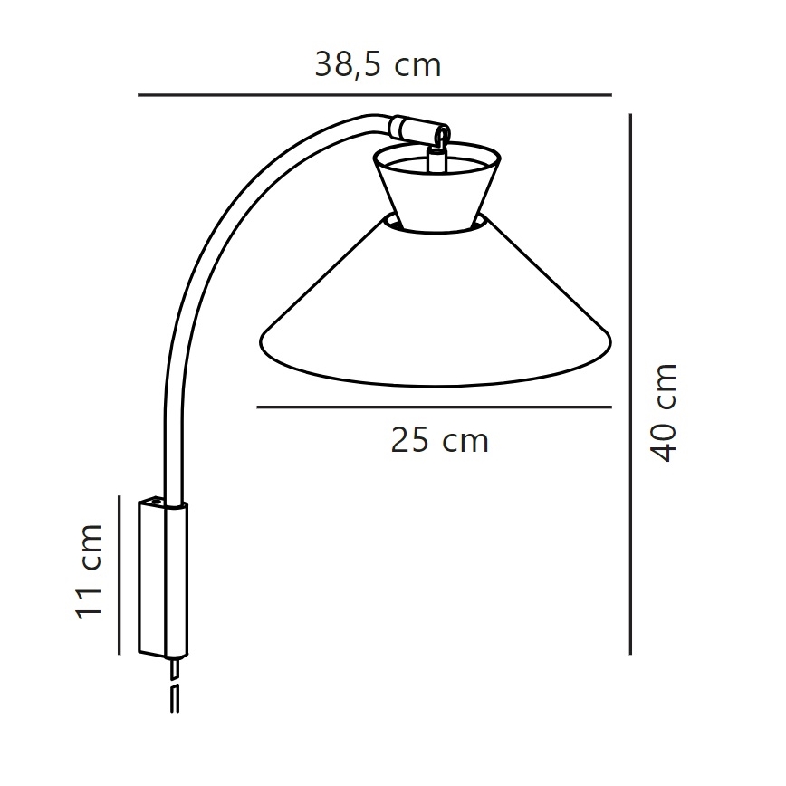 Nordlux - Vägglampa DIAL 1xE27/40W/230V vit