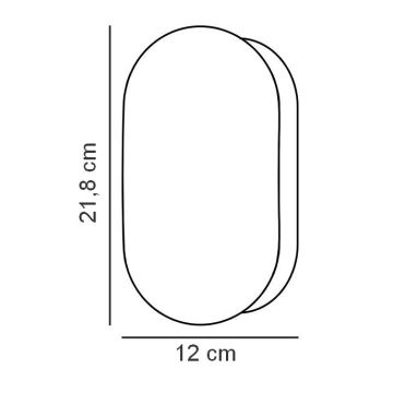 Nordlux - Vägglampa för badrum FOAM 1xE27/55W/230V IP44 svart