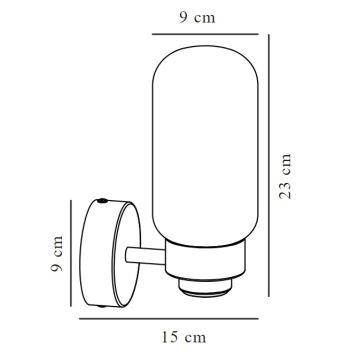 Nordlux - Vägglampa för badrum TUTAN 1xE14/25W/230V IP44 mässing