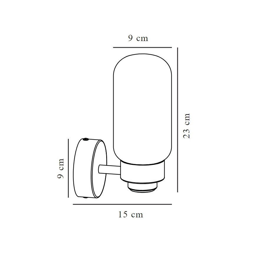 Nordlux - Vägglampa för badrum TUTAN 1xE14/25W/230V IP44 mässing