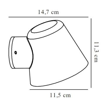 Nordlux - Vägglampa för utomhusbruk ALERIA 1xGU10/35W/230V IP44