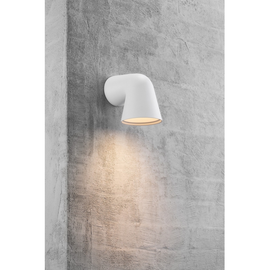 Nordlux - Vägglampa för utomhusbruk FRONT 1xGU10/28W/230V IP44 vit