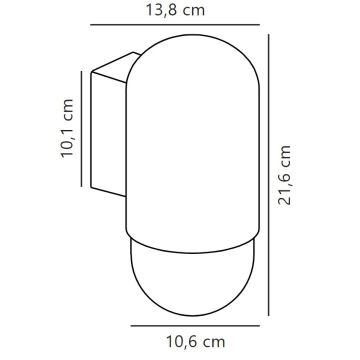 Nordlux - Vägglampa för utomhusbruk HEKA 1xE27/60W/230V IP54 beige