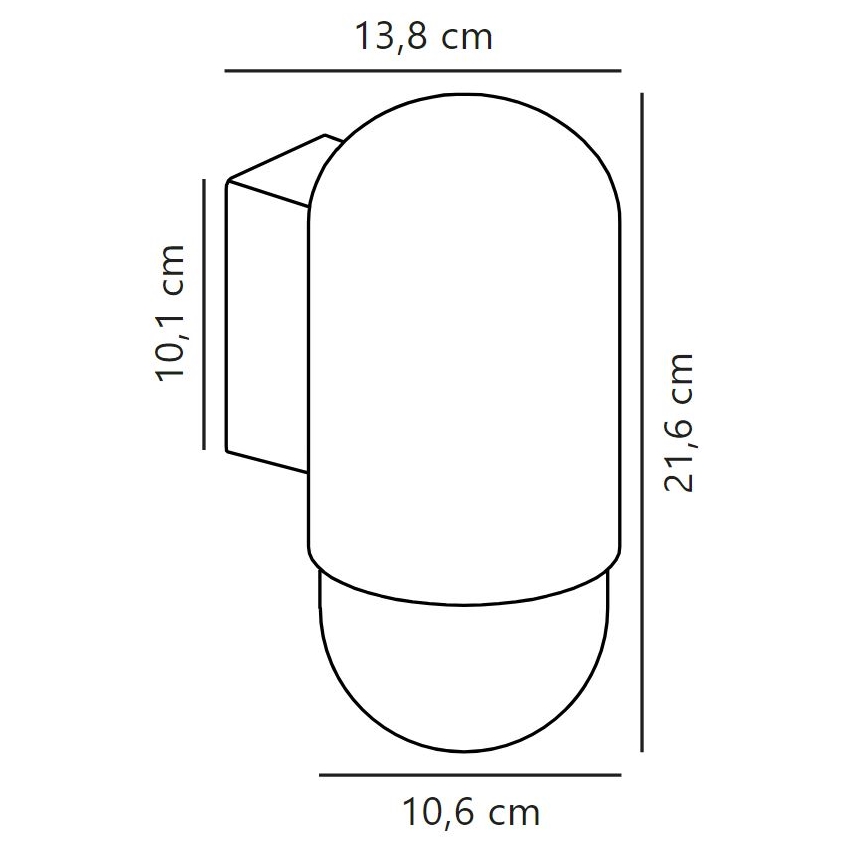 Nordlux - Vägglampa för utomhusbruk HEKA 1xE27/60W/230V IP54 beige