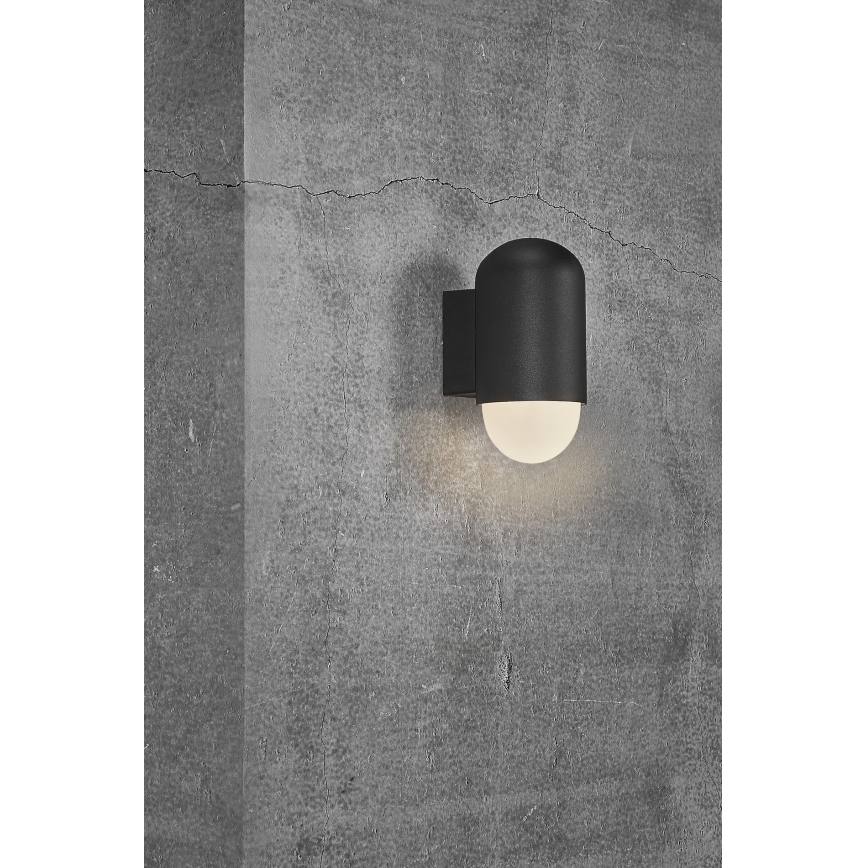 Nordlux - Vägglampa för utomhusbruk HEKA 1xE27/60W/230V IP54 svart