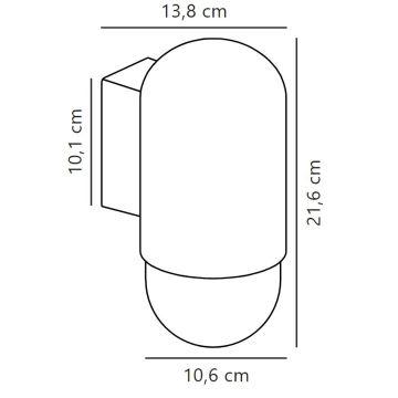 Nordlux - Vägglampa för utomhusbruk HEKA 1xE27/60W/230V IP54 svart