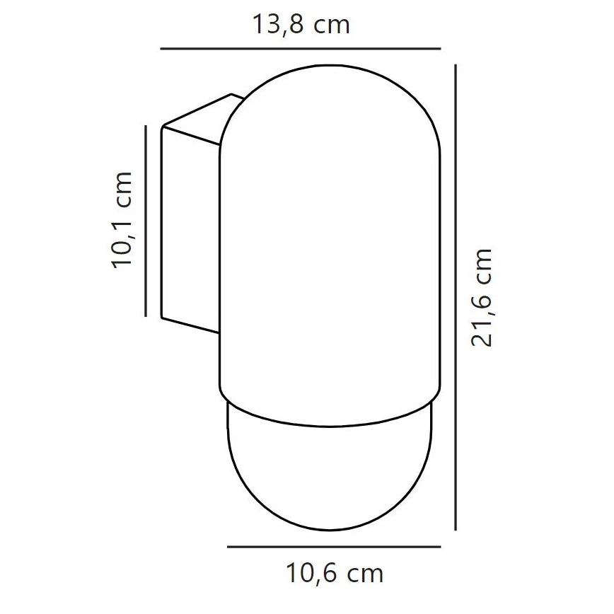 Nordlux - Vägglampa för utomhusbruk HEKA 1xE27/60W/230V IP54 svart