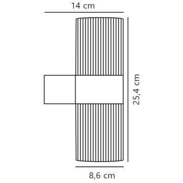 Nordlux - Vägglampa för utomhusbruk KYKLOP 2xGU10/25W/230V IP54 brun